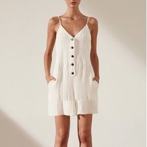 Shona Joy White Linen Romper